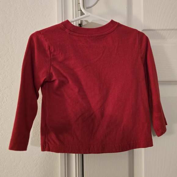 Holiday Time Red Santa Claus Long Sleeve Kids Shirt - Picture 2 of 3